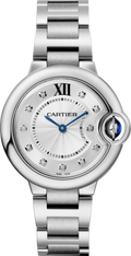  Shop Authentic Cartier Ballon Bleu De Cartier Diamonds Silver Dial Silver Steel Strap Watch for Women - W4BB0022 - Luxxuri