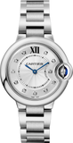  Shop Authentic Cartier Ballon Bleu De Cartier Diamonds Silver Dial Silver Steel Strap Watch for Women - W4BB0022 - Luxxuri