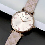  Shop Authentic Emporio Armani Analog Grey Dial Pink Leather Strap Watch For Women - AR11126 - Luxxuri