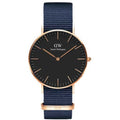  Shop Authentic Daniel Wellington Classic Bayswater Black Dial Black NATO Strap Watch For Women - DW00100281 - Luxxuri