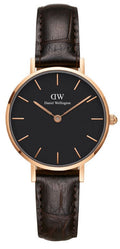  Shop Authentic Daniel Wellington Classic Petite York Black Dial Brown Leather Strap Watch For Women - DW00100226 - Luxxuri