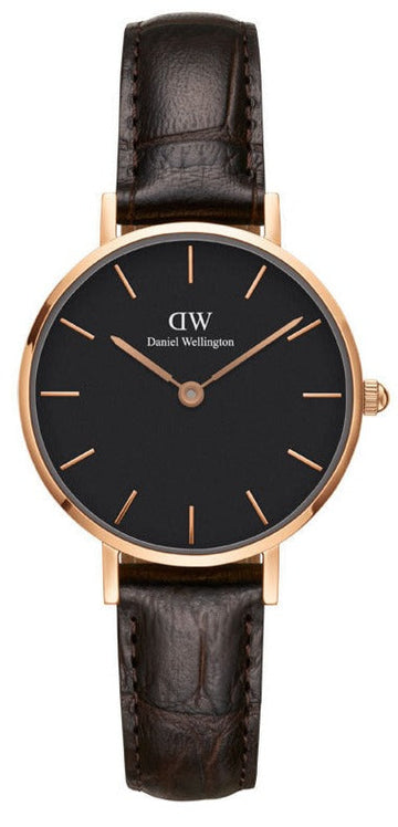  Shop Authentic Daniel Wellington Classic Petite York Black Dial Brown Leather Strap Watch For Women - DW00100226 - Luxxuri