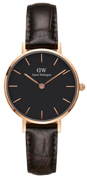  Shop Authentic Daniel Wellington Classic Petite York Black Dial Brown Leather Strap Watch For Women - DW00100226 - Luxxuri