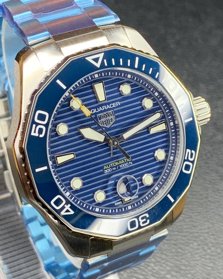  Shop Authentic Tag Heuer Aquaracer Professional 300 Automatic Blue Dial Silver Steel Strap Watch for Men - WBP201B.BA0632 - Luxxuri
