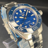  Shop Authentic Tag Heuer Aquaracer Professional 300 Automatic Diamonds Blue Dial Silver Steel Strap Watch for Women - WBP231B.BA0618 - Luxxuri