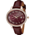  Shop Authentic Michael Kors Whitley Quartz Burgundy Dial Burgundy Leather Strap Watch For Women - MK2430 - Luxxuri