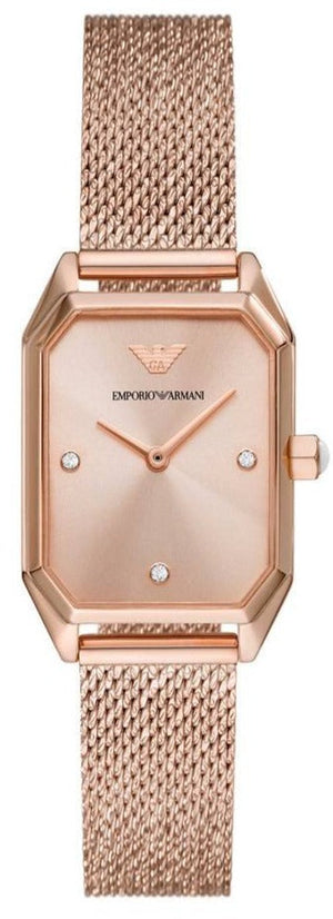  Shop Authentic Emporio Armani Joy Quartz Rose Gold Dial Rose Gold Mesh Bracelet Watch For Women - AR11347 - Luxxuri