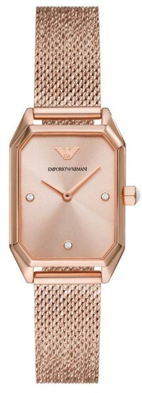  Shop Authentic Emporio Armani Joy Quartz Rose Gold Dial Rose Gold Mesh Bracelet Watch For Women - AR11347 - Luxxuri