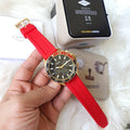  Shop Authentic Fossil Bannon Multifunction Black Dial Red Silicone Strap Watch for Men - BQ2499 - Luxxuri