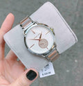  Shop Authentic Michael Kors Portia Quartz Silver Dial Two Tone Steel Strap Watch For Women - MK3709 - Luxxuri