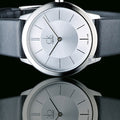  Shop Authentic Calvin Klein Minimalist White Dial Black Leather Strap Watch for Men - K3M211C6 - Luxxuri