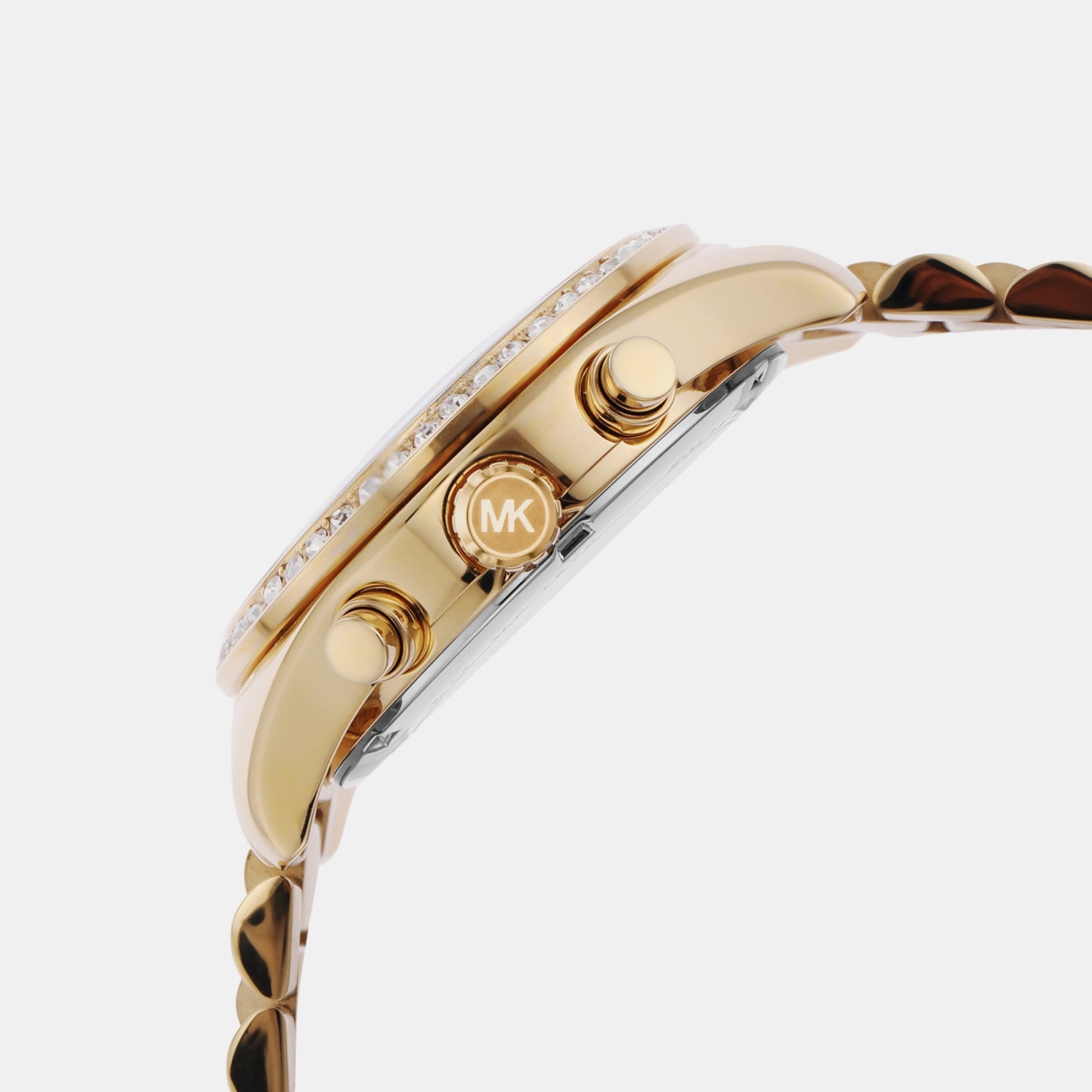  Shop Authentic Michael Kors Lexington Chronograph Brown Dial Gold Steel Strap Watch For Women - MK7276 - Luxxuri