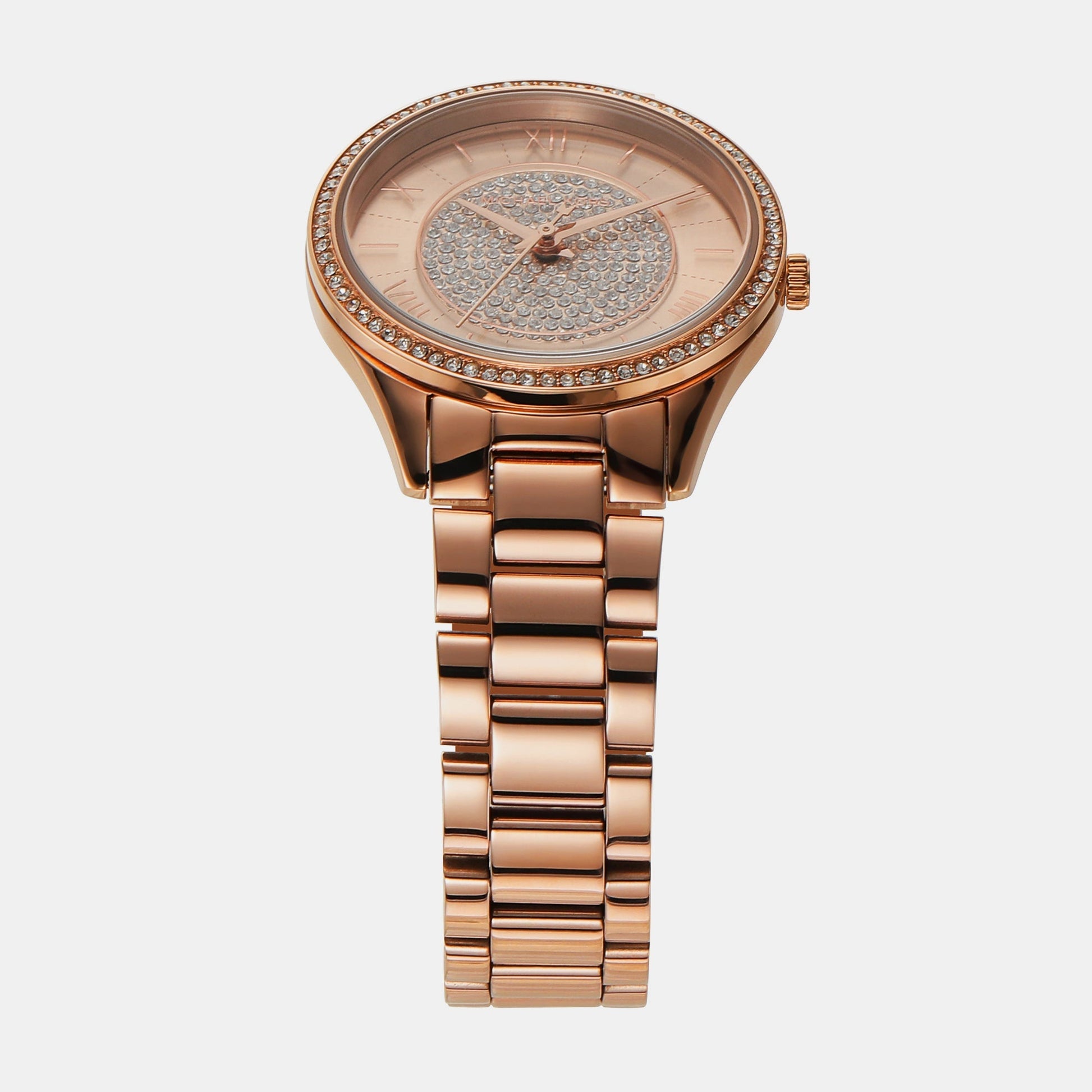  Shop Authentic Michael Kors Lauryn Three-Hand Crystals Rose Gold Dial Rose Gold Steel Strap Watch for Women - MK4736 - Luxxuri