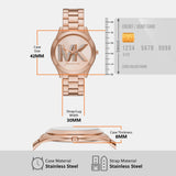  Shop Authentic Michael Kors Slim Runway Analog Rose Gold Dial Rose Gold Steel Strap Watch For Women - MK4733 - Luxxuri