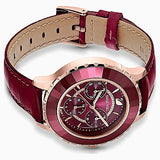  Shop Authentic Swarovski Octea Lux Chrono Red Dial Red Leather Strap Watch for Men - 5646975 - Luxxuri