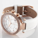  Shop Authentic Michael Kors Parker White Diamonds Dial White Leather Strap Watch for Women - MK2281 - Luxxuri