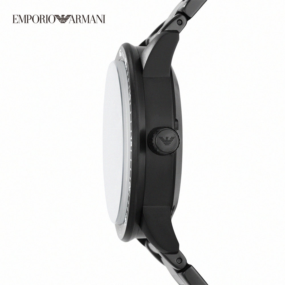 Shop Authentic Emporio Armani Meccanico Automatic Black Dial Black Steel Strap Watch For Men - AR60054 - Luxxuri