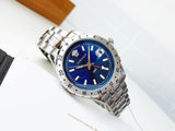  Shop Authentic Versace Hellenyium GMT Blue Dial Silver Steel Strap Watch for Men - V11010015 - Luxxuri