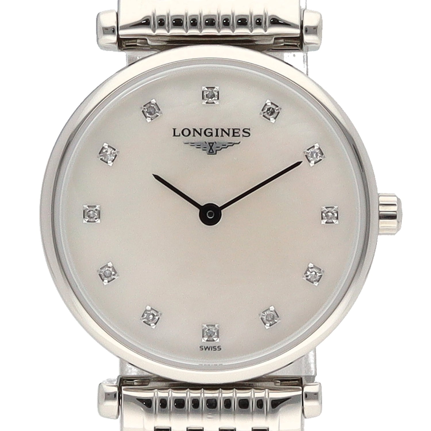  Shop Authentic Longines La Grande Classique Diamonds White Dial Silver Steel Strap Watch for Women - L4.209.4.87.6 - Luxxuri
