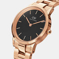  Shop Authentic Daniel Wellington Iconic Link Black Dial Rose Gold Steel Strap Watch For Men - DW00100344 - Luxxuri