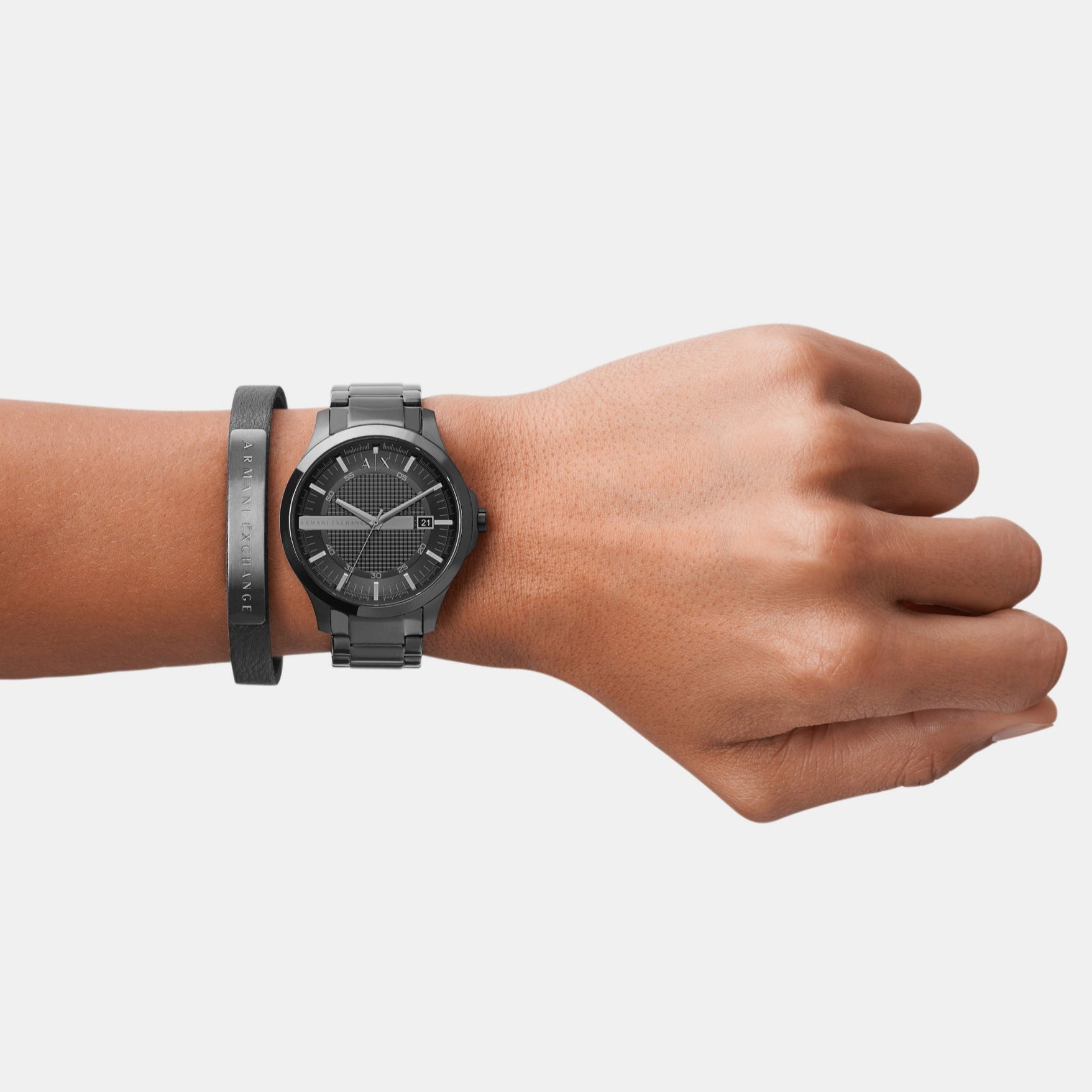  Shop Authentic Armani Exchange Hampton Black Dial Black Steel Strap Watch For Men - AX7101 - Luxxuri