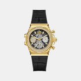  Shop Authentic Guess Fusion Chronograph Black Dial Black Leather Strap Watch For Women - GW0553L4 - Luxxuri