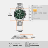  Shop Authentic Emporio Armani Paolo Chronograph Green Dial Silver Steel Strap Watch For Men - AR11529 - Luxxuri