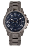 Shop Authentic Fossil Grant Chronograph Blue Dial Grey Steel Strap Watch for Men - FS4831 - Luxxuri