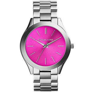  Shop Authentic Michael Kors Slim Runway Quartz Pink Dial Silver Steel Strap Watch For Women - MK3291 - Luxxuri