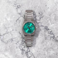 Tissot PRX Green Dial Silver Steel Strap Watch for Women - T137.210.11.081.00