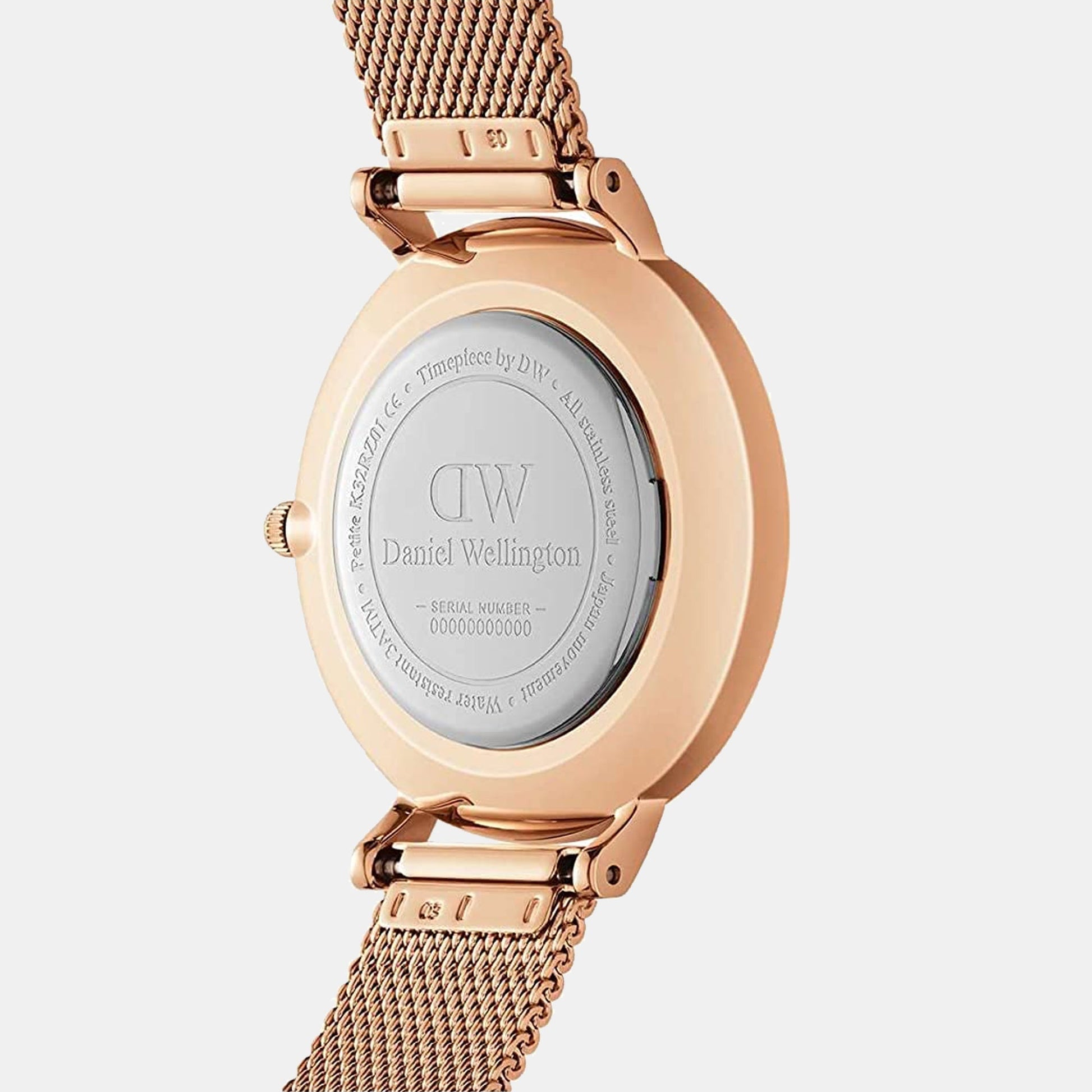  Shop Authentic Daniel Wellington Petite Melrose Black Dial Rose Gold Mesh Strap Watch For Women - DW00100303 - Luxxuri