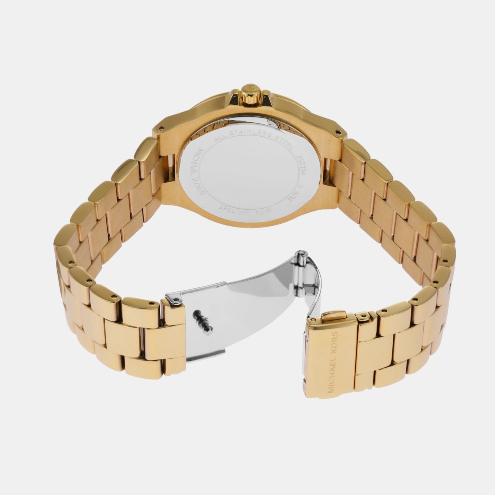  Shop Authentic Michael Kors Lenox Three Hand Silver Dial Gold Steel Strap Watch For Women - MK7361 - Luxxuri