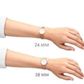  Shop Authentic Daniel Wellington Classic Petite Dover White Dial White Nylon Strap Watch For Women - DW00100313 - Luxxuri