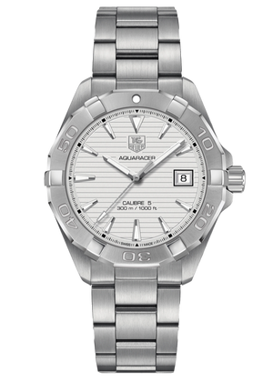  Shop Authentic Tag Heuer Aquaracer Automatic White Dial Silver Steel Strap Watch for Men - WAY2111.BA0928 - Luxxuri