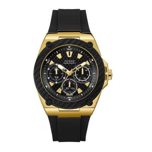  Shop Authentic Guess Legacy Black Dial Black Rubber Strap Watch for Men - W1049G5 - Luxxuri