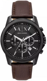  Shop Authentic Armani Exchange Outerbanks Chronograph Black Dial Brown Leather Strap Watch For Men - AX1732 - Luxxuri