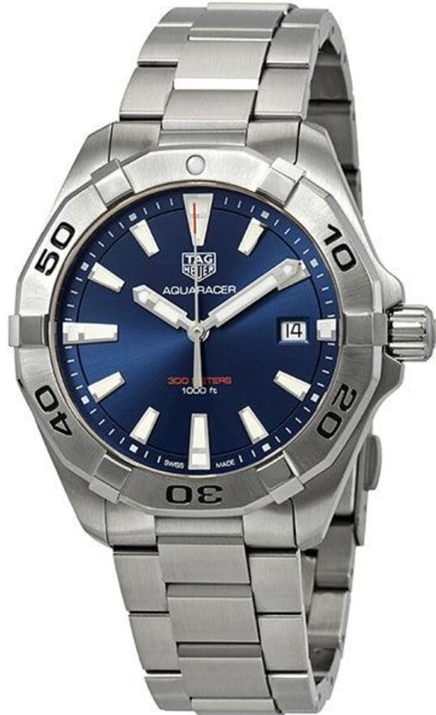  Shop Authentic Tag Heuer Aquaracer Blue Dial Silver Steel Strap Watch for Men - WBD1112.BA0928 - Luxxuri