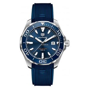  Shop Authentic Tag Heuer Aquaracer Blue Dial Blue Rubber Strap Watch for Men - WAY111C.FT6155 - Luxxuri