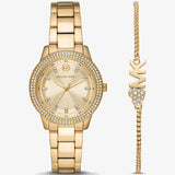  Shop Authentic Michael Kors Tibby Pave Gold Dial Gold Steel Strap Watch for Women - MK1057 - Luxxuri