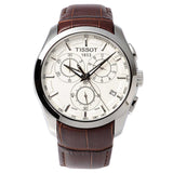  Shop Authentic Tissot Couturier Chronograph White Dial Brown Leather Strap Watch For Men - T035.617.16.031.00 - Luxxuri