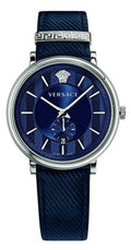  Shop Authentic Versace Menifesto Quartz Blue Dial Blue Leather Strap Watch For Men - VBQ01017 - Luxxuri