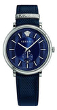  Shop Authentic Versace Menifesto Quartz Blue Dial Blue Leather Strap Watch For Men - VBQ01017 - Luxxuri