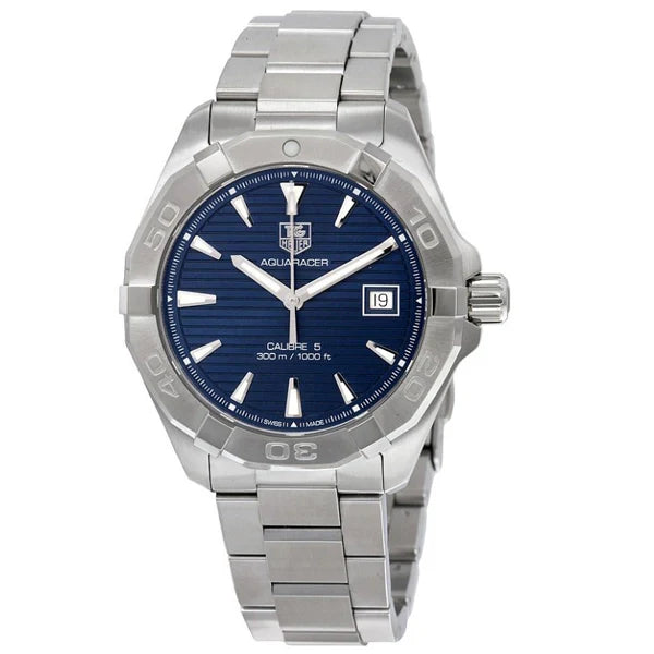  Shop Authentic Tag Heuer Aquaracer Automatic Blue Dial Silver Steel Strap Watch for Men - WAY2112.BA0928 - Luxxuri