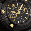  Shop Authentic Versace Icon Active Chronograph Black Dial Black Steel Strap Watch for Men - VEZ700421 - Luxxuri