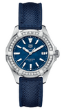  Shop Authentic Tag Heuer Aquaracer Quartz Diamonds Blue Dial Blue Nylon Strap Watch for Women - WAY131N.FT6091 - Luxxuri