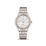  Shop Authentic Omega De Ville Prestige Quartz Diamonds Silver Dial Two Tone Steel Strap Watch for Women - 424.25.27.60.52.001 - Luxxuri
