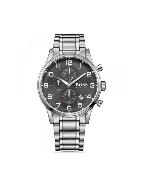  Shop Authentic Hugo Boss Aeroliner Black Dial Silver Steel Strap Watch for Men - 1513181 - Luxxuri