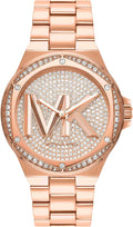 Shop Authentic Michael Kors Lennox Three Hand Rose Gold Dial Rose Gold Steel Strap Watch For Women - MK7230 - Luxxuri