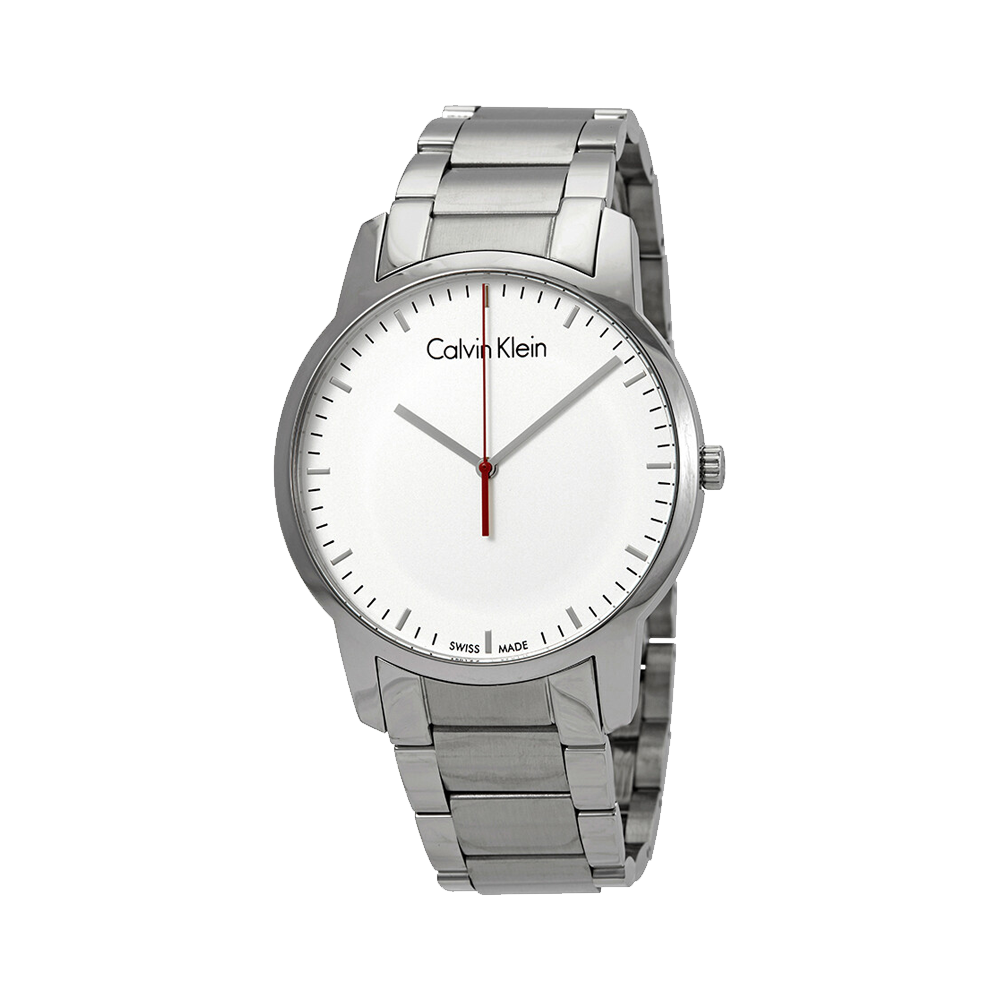  Shop Authentic Calvin Klein City Quartz White Dial Silver Steel Strap Watch for Men - K2G2G1Z6 - Luxxuri