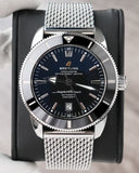  Shop Authentic Breitling Superocean Heritage B20 Automatic 46 Black Dial Silver Mesh Bracelet Watch for Men - AB2020121B1A1 - Luxxuri